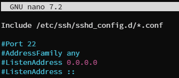 Start of sshd_config file