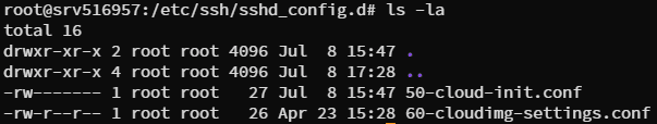 Directory /etc/ssh/sshd_config.d